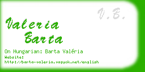 valeria barta business card