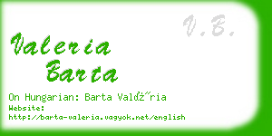 valeria barta business card